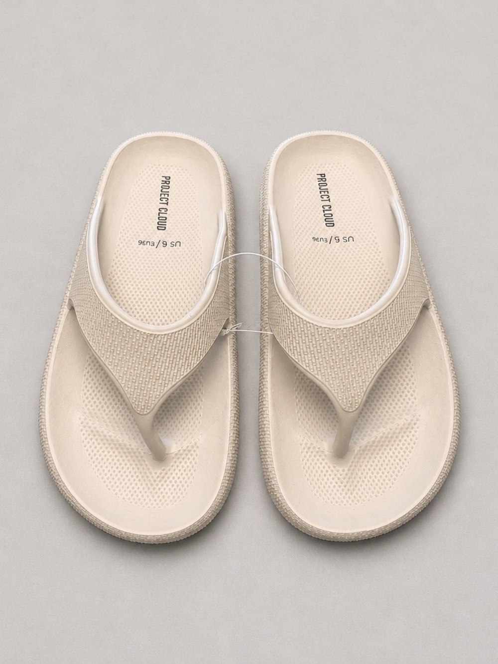 CLEARANCE Project Cloud Women's Light Gray Foam Flip Flops